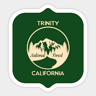 Trinity National Forest California Sticker